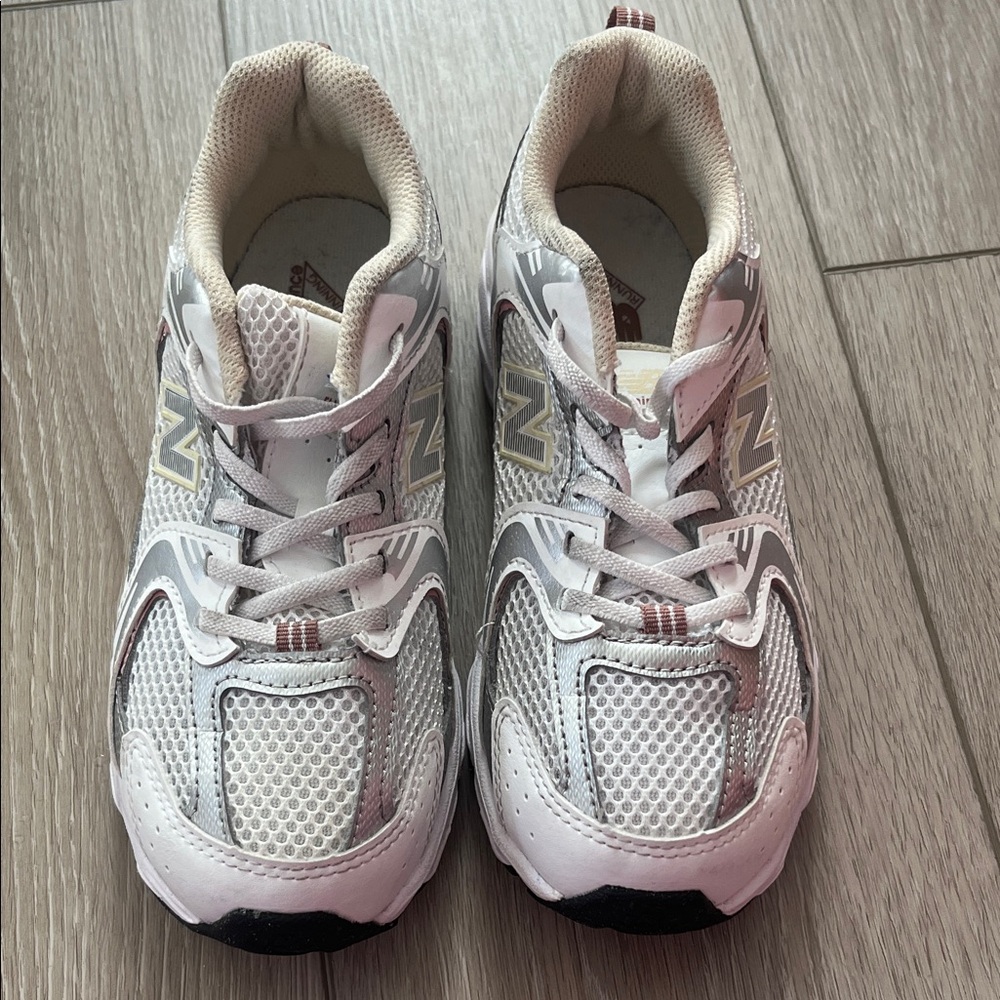 New Balance Kids' Sneakers in White and Gray